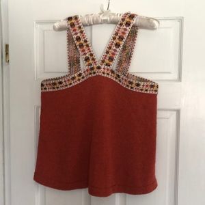 Madewell Burnt Orange Sleeveless Top Size L